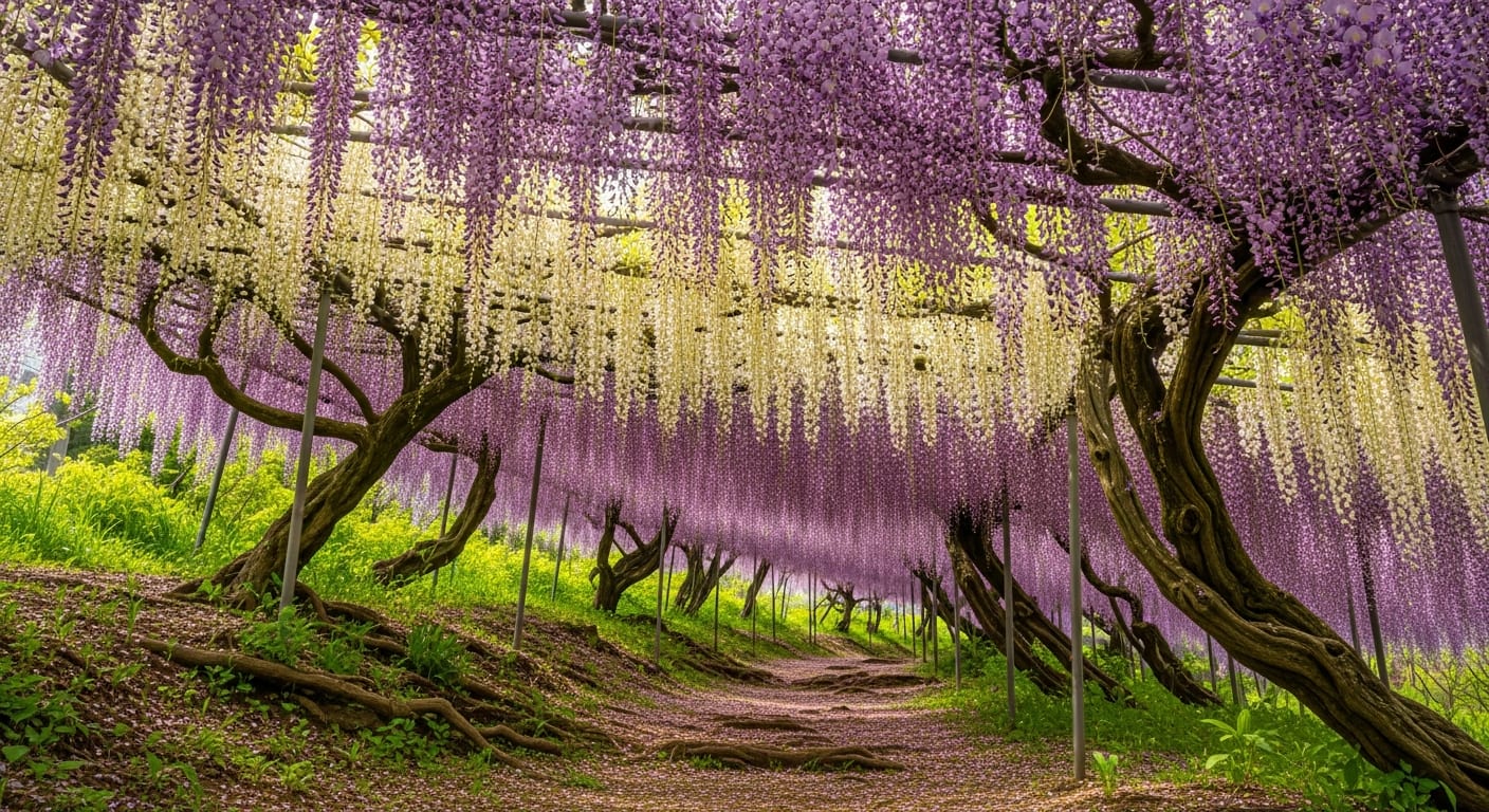 Ashikaga Great Wisteria: A 150-Year-Old Vine That Swallows the Sky in Purple