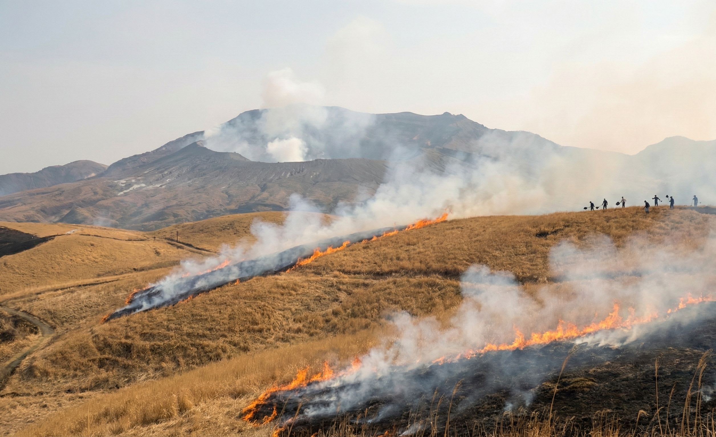 Aso Noyaki: When an Entire Mountain Range Burns on Purpose