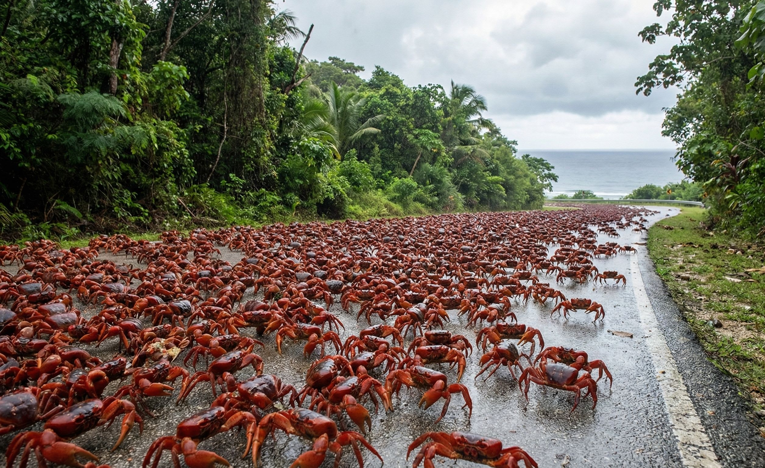 Christmas Island Red Crab Migration: 50 Million Crabs Turn an Entire Island Red