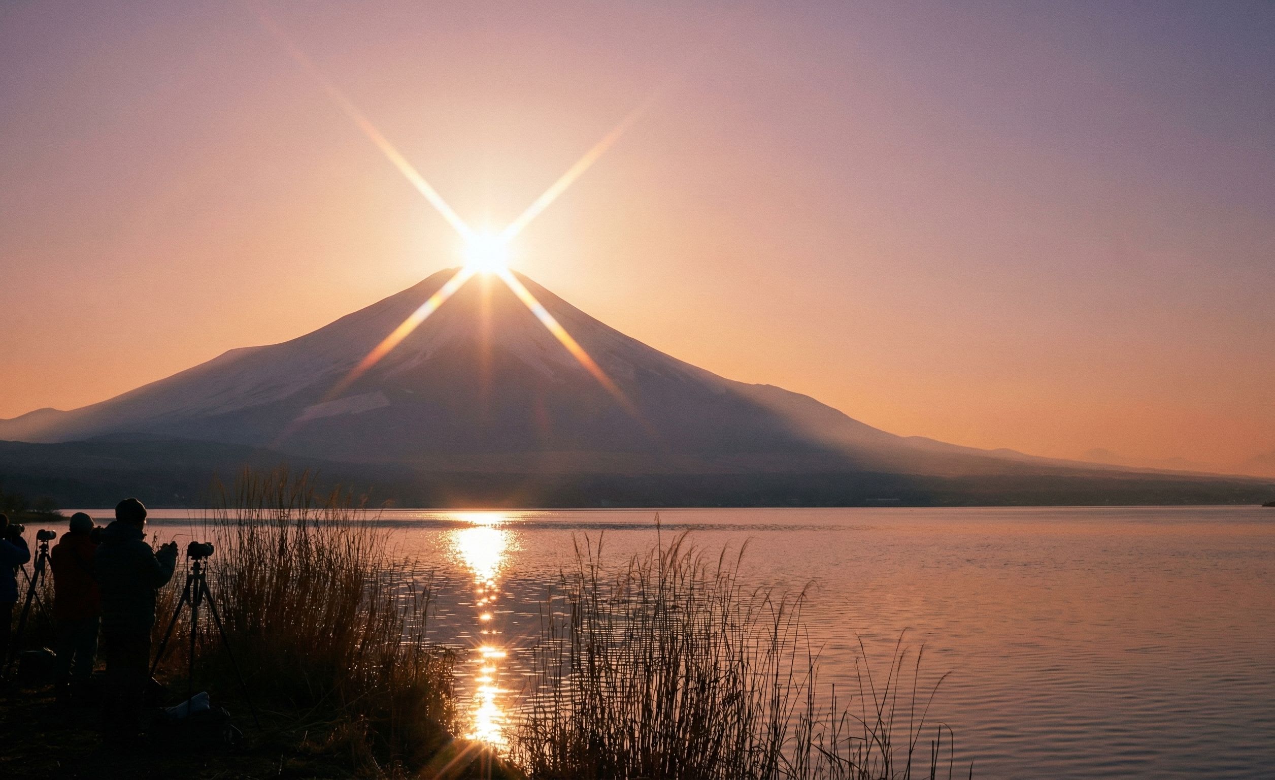 Diamond Fuji: The Sun Crowns Mt. Fuji for Two Minutes at Sunset