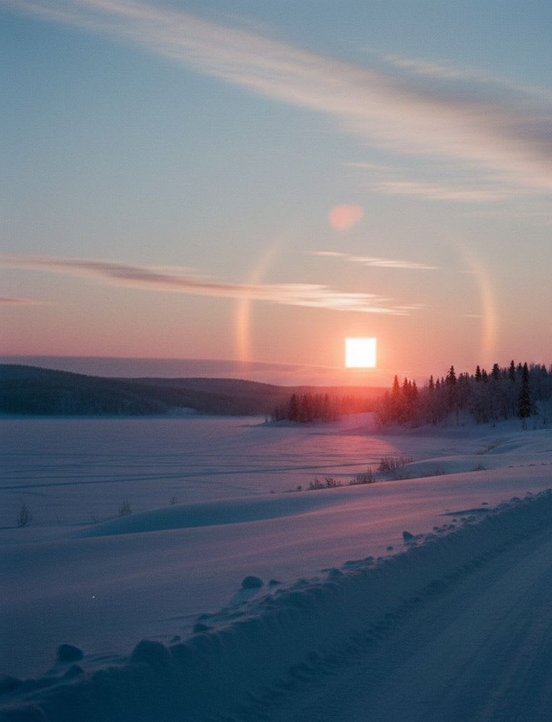 Hokkaido Square Sun: When Cold Air Transforms Dawn Into Geometry